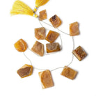 17x14-31x21mm Custard Yellow Agate Drusy Freeform Beads 11 pieces - Beadsofcambay.com