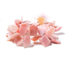 17x16-20x18mm Pink Peruvian Opal bezel faceted free shape 44 beads - Beadsofcambay.com