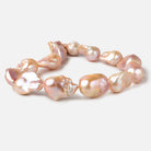 17x29-17x32mm Blush Pink Ultra Baroque Freshwater Pearls 16 inch 14 pieces AAA grade - Beadsofcambay.com