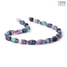 17x8mm Multi Color Fluorite Plain Twist Beads 15.5 inch 23 pieces AA - Beadsofcambay.com