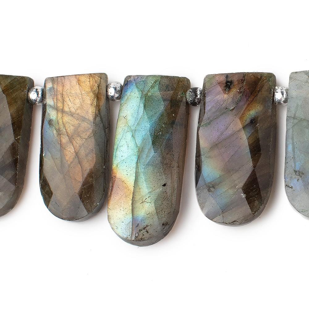 17x9-25x11mm Labradorite Faceted Fancy Shapes 8.5 inch 16 Beads - Beadsofcambay.com