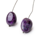 18-21mm Sugilite Plain Nugget Focal Set of 2 Beads AAA - Beadsofcambay.com