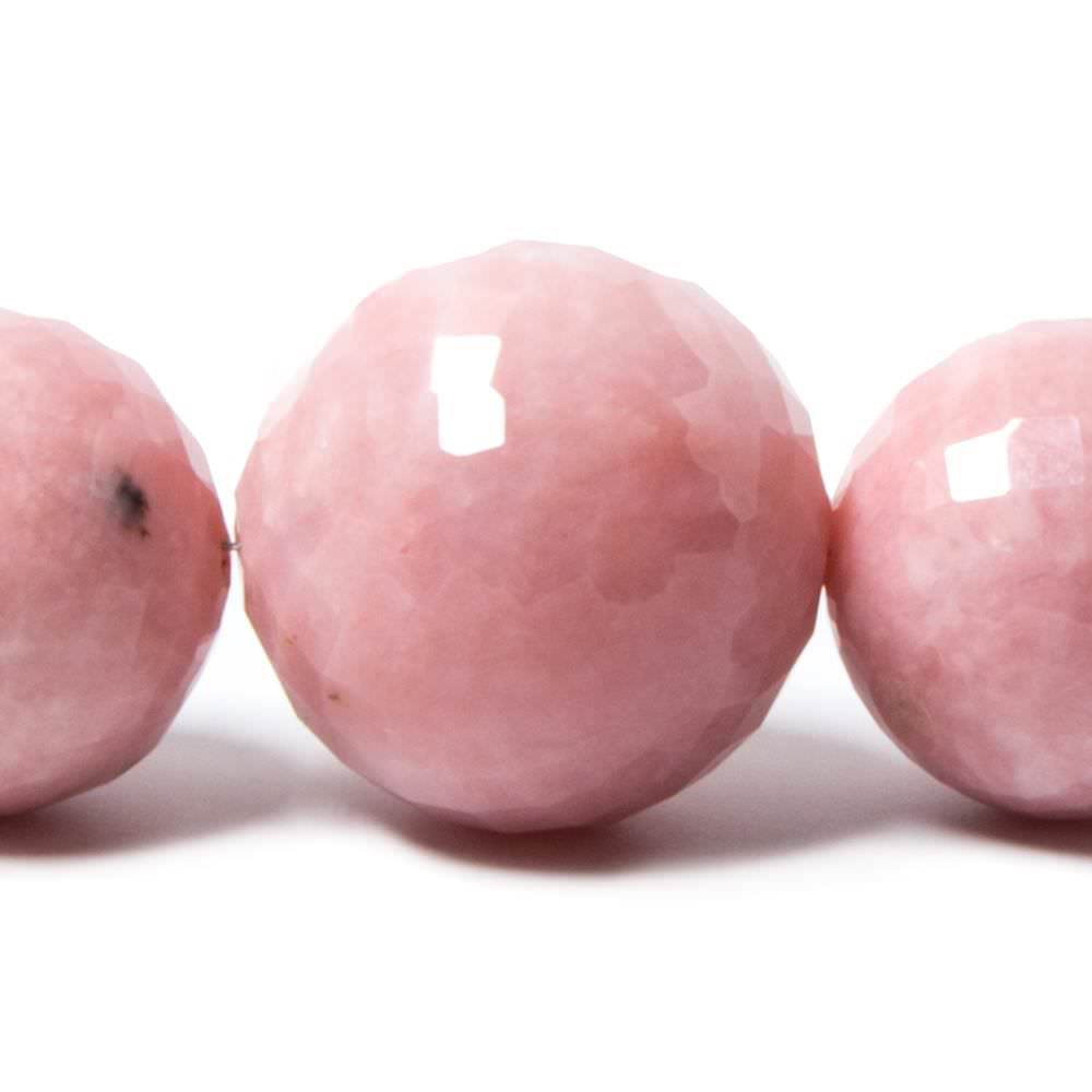 18-25mm Pink Peruvian Opal faceted rounds 9 inches 11 beads AAA grade - Beadsofcambay.com