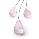 18-25mm Rose Quartz Faceted Pear Focal Set of 3 Beads - Beadsofcambay.com