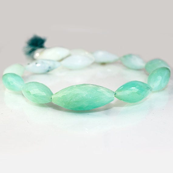 18-30mm Blue Peruvian Opal Faceted Marquise Beads 14.5 inch 16 pieces - Beadsofcambay.com