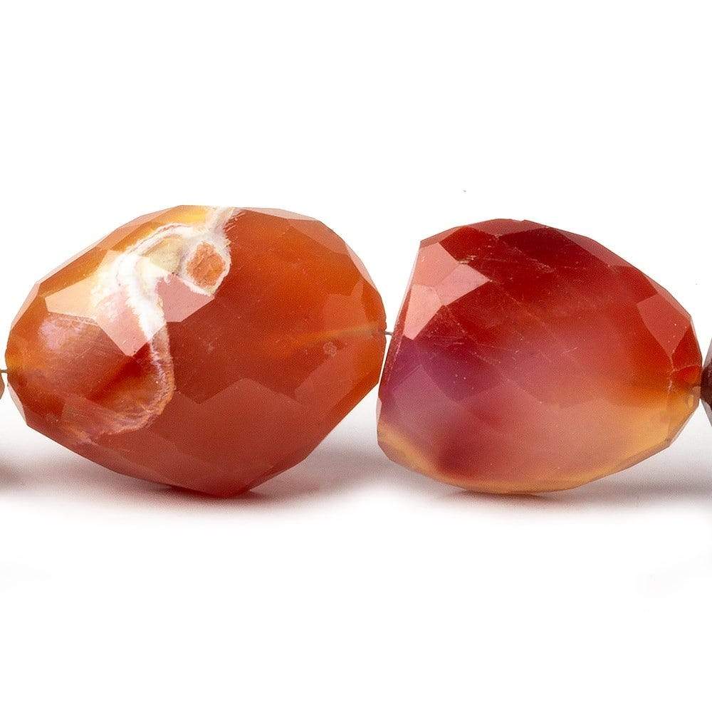 18 - 30mm Fire Opal Faceted Nugget Beads 15 inch 17 pieces - Beadsofcambay.com