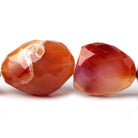 18 - 30mm Fire Opal Faceted Nugget Beads 15 inch 17 pieces - Beadsofcambay.com