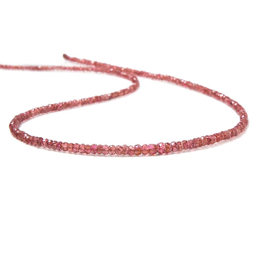 1.5-3.5mm Candy Apple Red Spinel faceted rondelles 16 inch 220 beads A Grade - Beadsofcambay.com