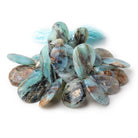 18-40mm Blue Peruvian Opal Faceted Pear Beads 7.5 inch 29 pieces AA - Beadsofcambay.com