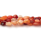 5x5-8x6mm Mexican Fire Opal plain nuggets 18 inch 60 Beads - BeadsofCambay.com