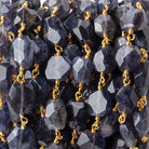 10x8mm Iolite faceted nugget Vermeil Chain by the foot 21 pieces - BeadsofCambay.com