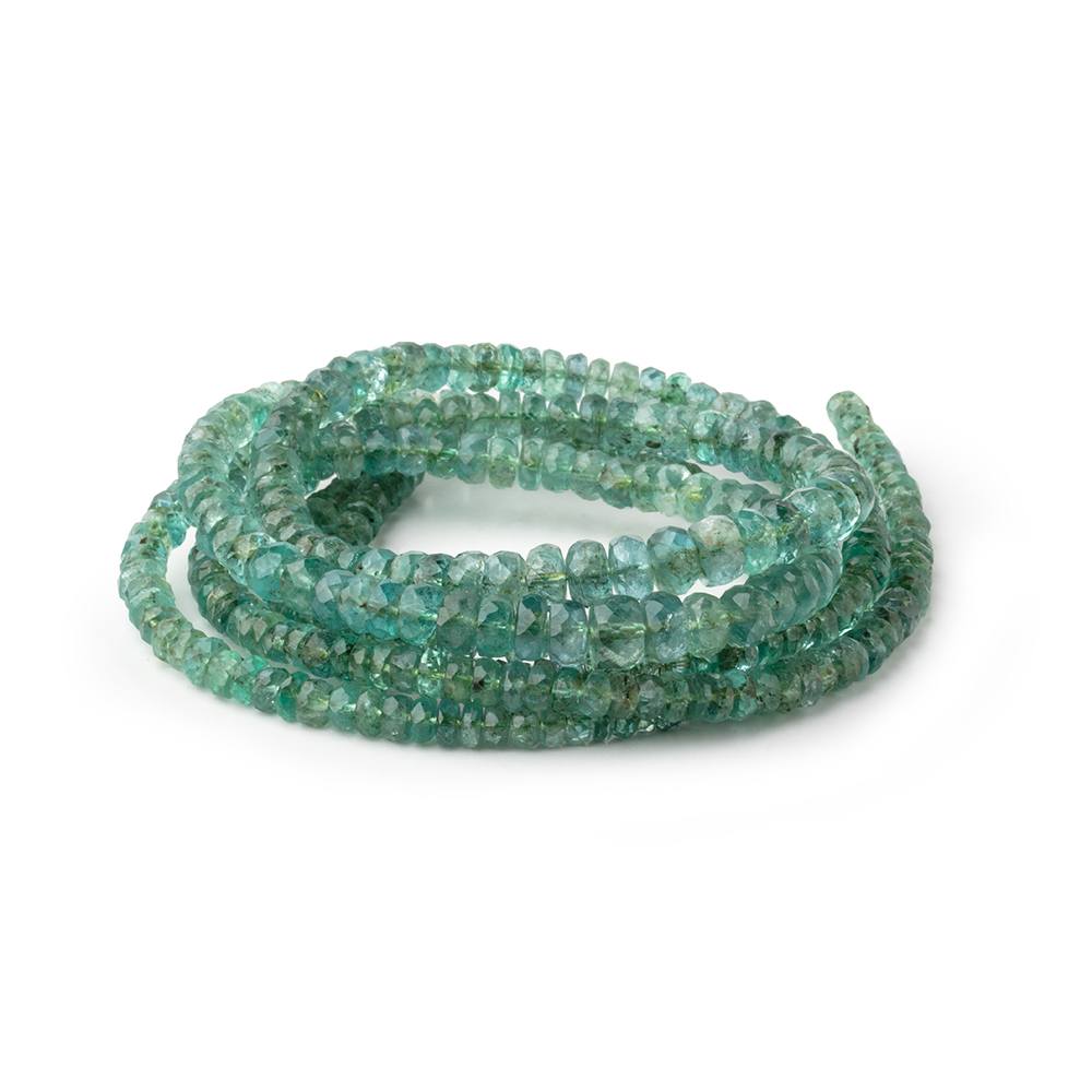 3-5mm Zambian Emerald Faceted Rondelle Beads 16 inch 196 pieces A - BeadsofCambay.com