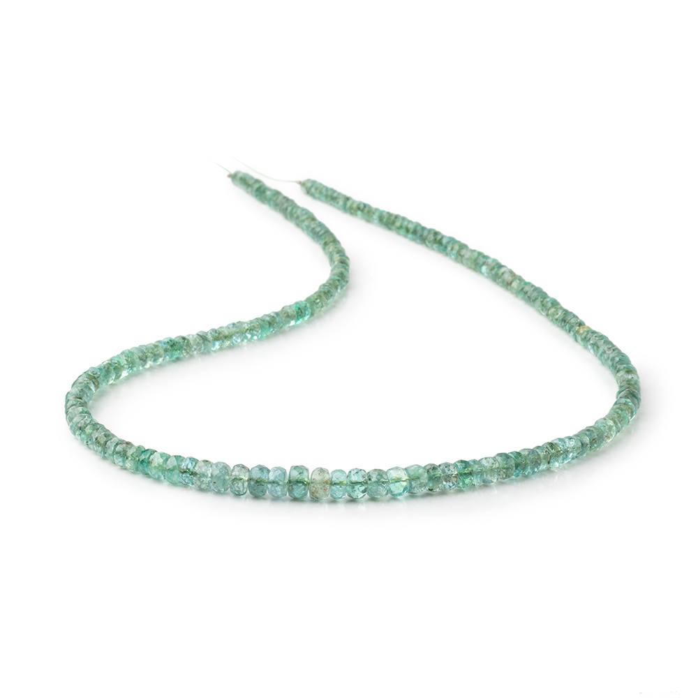 3-5mm Zambian Emerald Faceted Rondelle Beads 16 inch 196 pieces A - BeadsofCambay.com