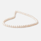 7mm Off White Side Drilled Off Round Freshwater Pearl Beads 15.5 inch 62 pieces - BeadsofCambay.com