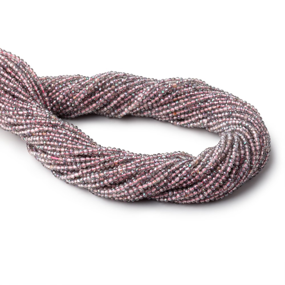 Beadsofcambay 2mm Mystic Pink Topaz micro faceted rondelle beads 13 inch 180 pieces View 1