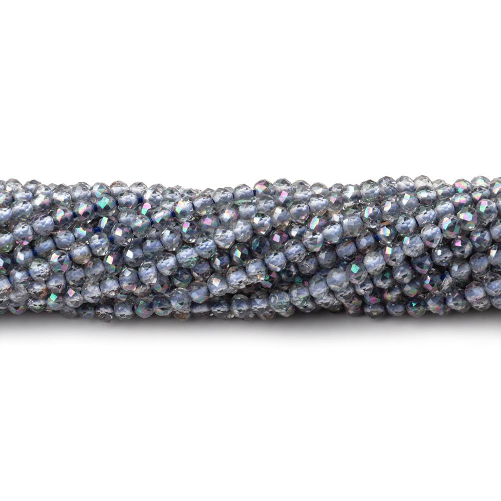 2mm Mystic Periwinkle Blue Topaz micro faceted rondelle beads 13 inch 180 pieces View 2