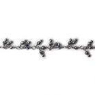 1.8mm Hematite micro faceted round Black Gold Dangling Chain by the foot - Beadsofcambay.com