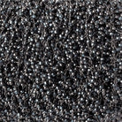 1.8mm Hematite micro faceted round Black Gold Dangling Chain by the foot - Beadsofcambay.com