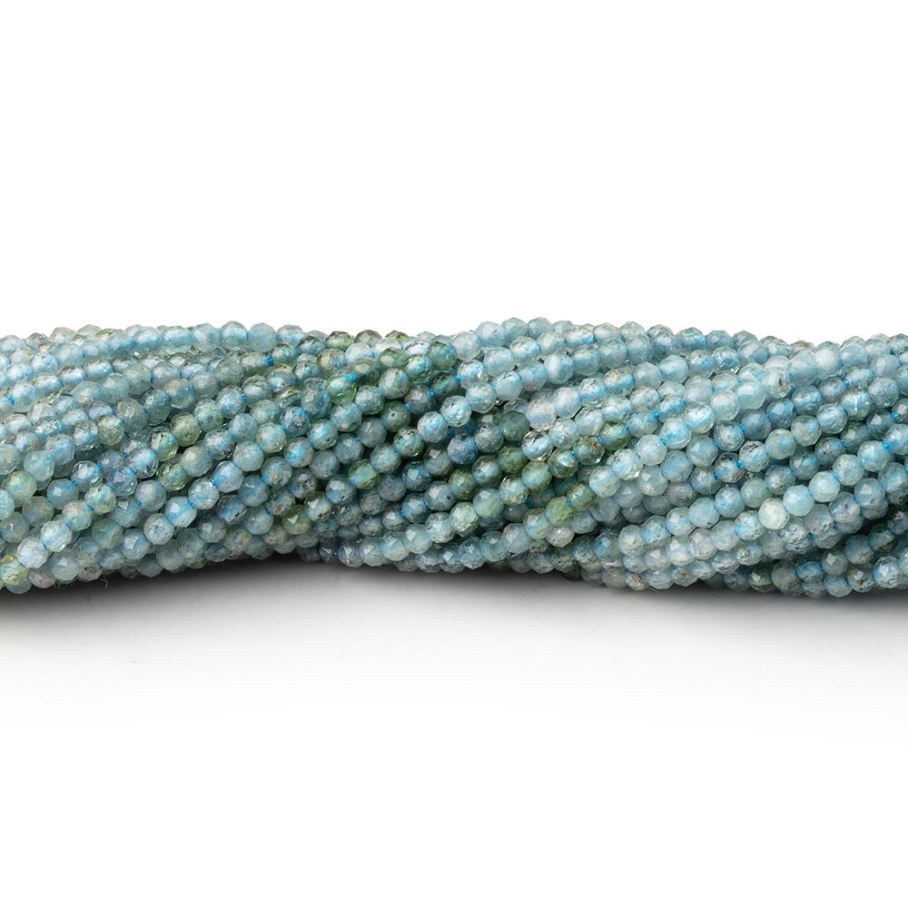 1.8mm Indicolite Tourmaline Micro Faceted Round Beads 12.5 inch 186 pieces - Beadsofcambay.com