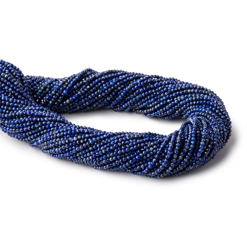 1.8mm Lapis Lazuli microfaceted rondelle beads 13 inch 195 pieces view 1