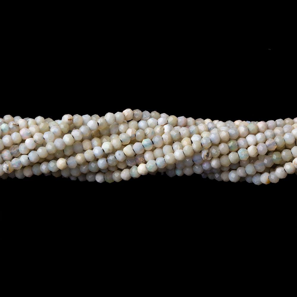1.8mm Opaque Brown Grey Australian Opal micro faceted rondelle beads 12.5 inch 220 pieces AA - Beadsofcambay.com
