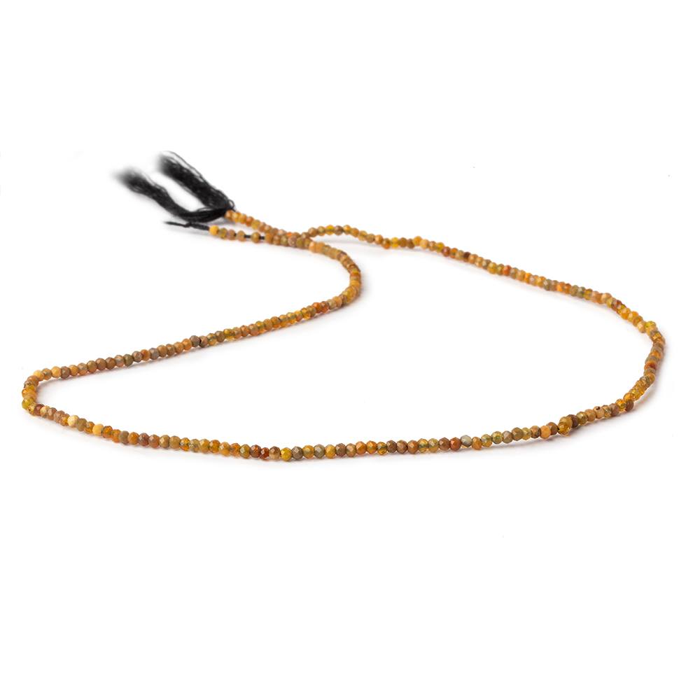1.8mm Opaque Dark Golden Australian Opal micro faceted rondelle beads 12.5 inch 220 pieces AA - Beadsofcambay.com