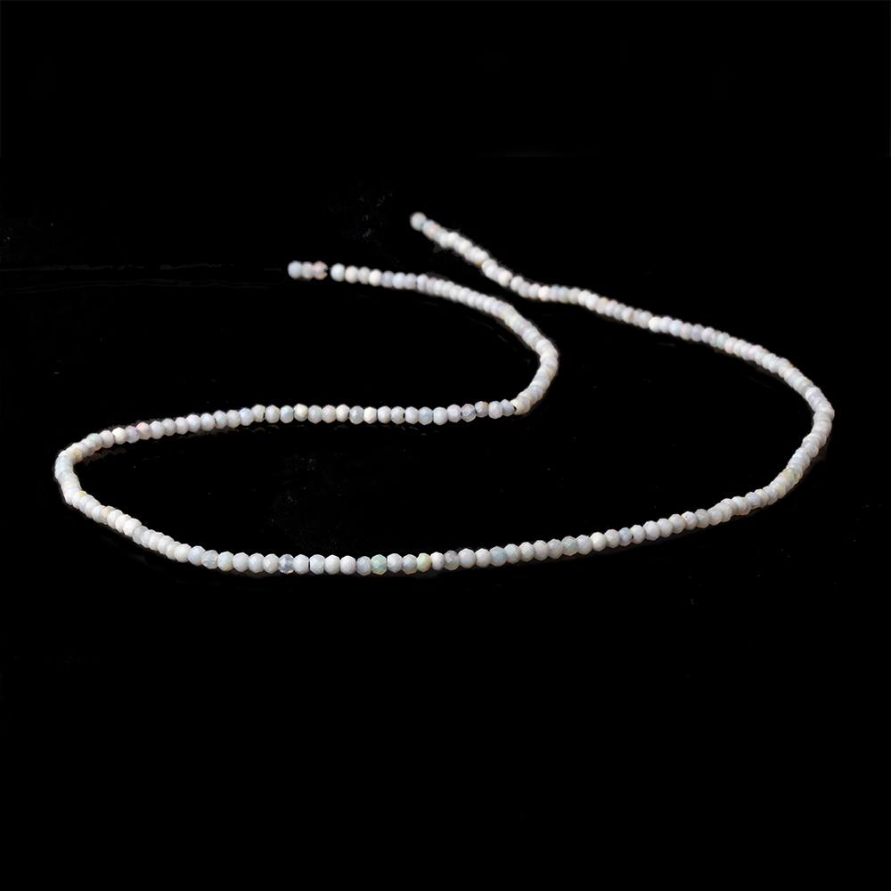 1.8mm Opaque Grey Australian Opal micro faceted rondelle beads 12.5 inch 220 pieces AA - Beadsofcambay.com