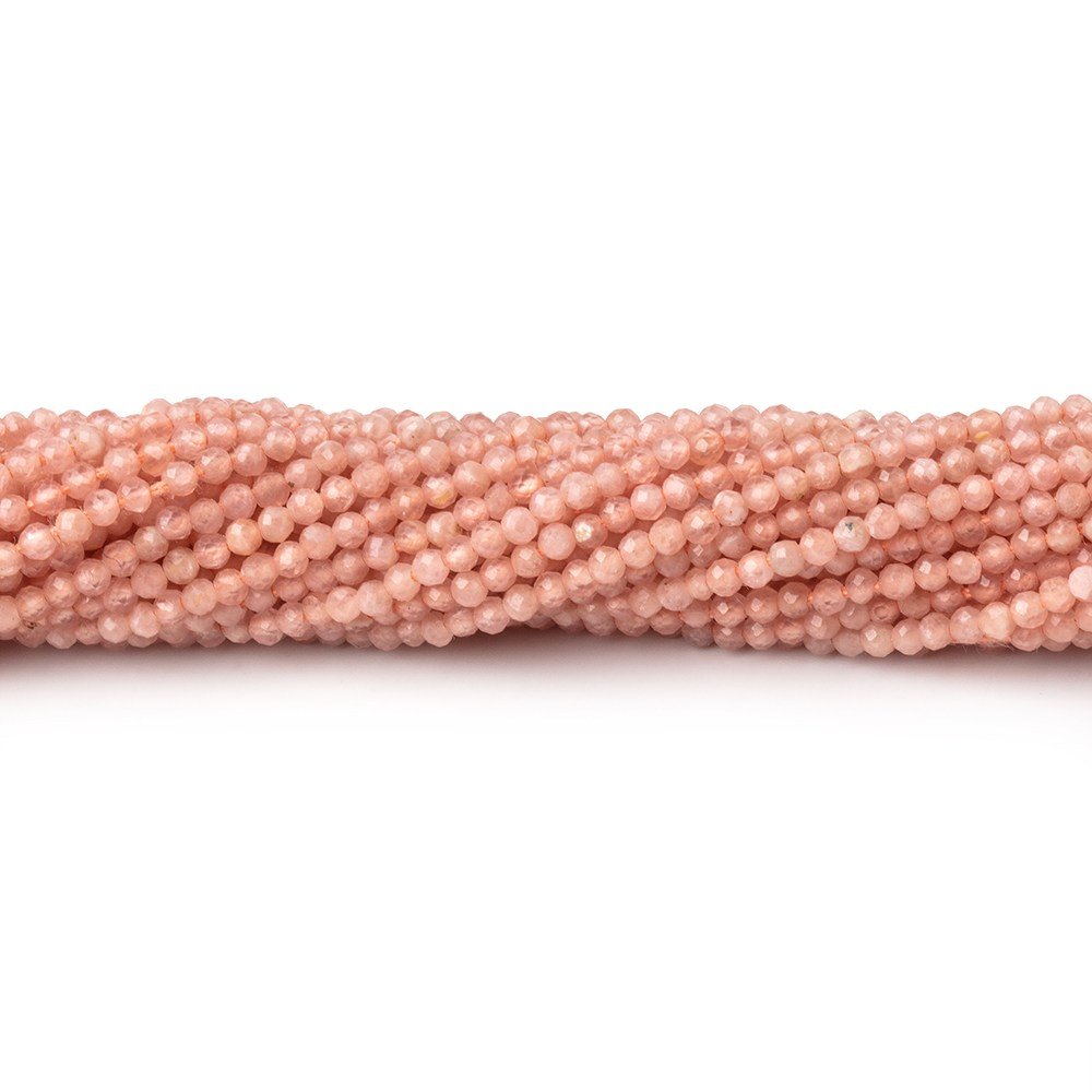 1.8mm Rhodochrosite Micro Faceted Round Beads 12.5mm 192 pieces - Beadsofcambay.com
