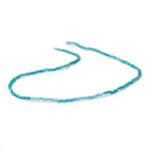 1.8mm Shaded Neon Blue Apatite Micro Faceted Rounds 12 inch 192 beads AA - Beadsofcambay.com