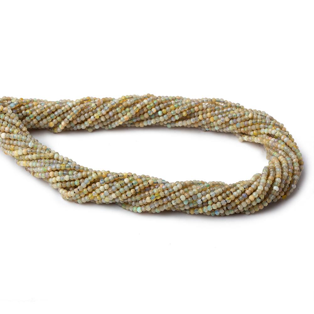 1.8mm Translucent Greenish Golden Australian Opal micro faceted rondelle beads 12.5 inch 220 pieces AA - Beadsofcambay.com