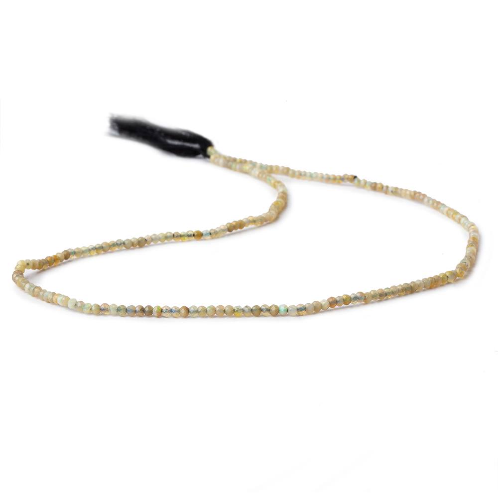 1.8mm Translucent Greenish Golden Australian Opal micro faceted rondelle beads 12.5 inch 220 pieces AA - Beadsofcambay.com