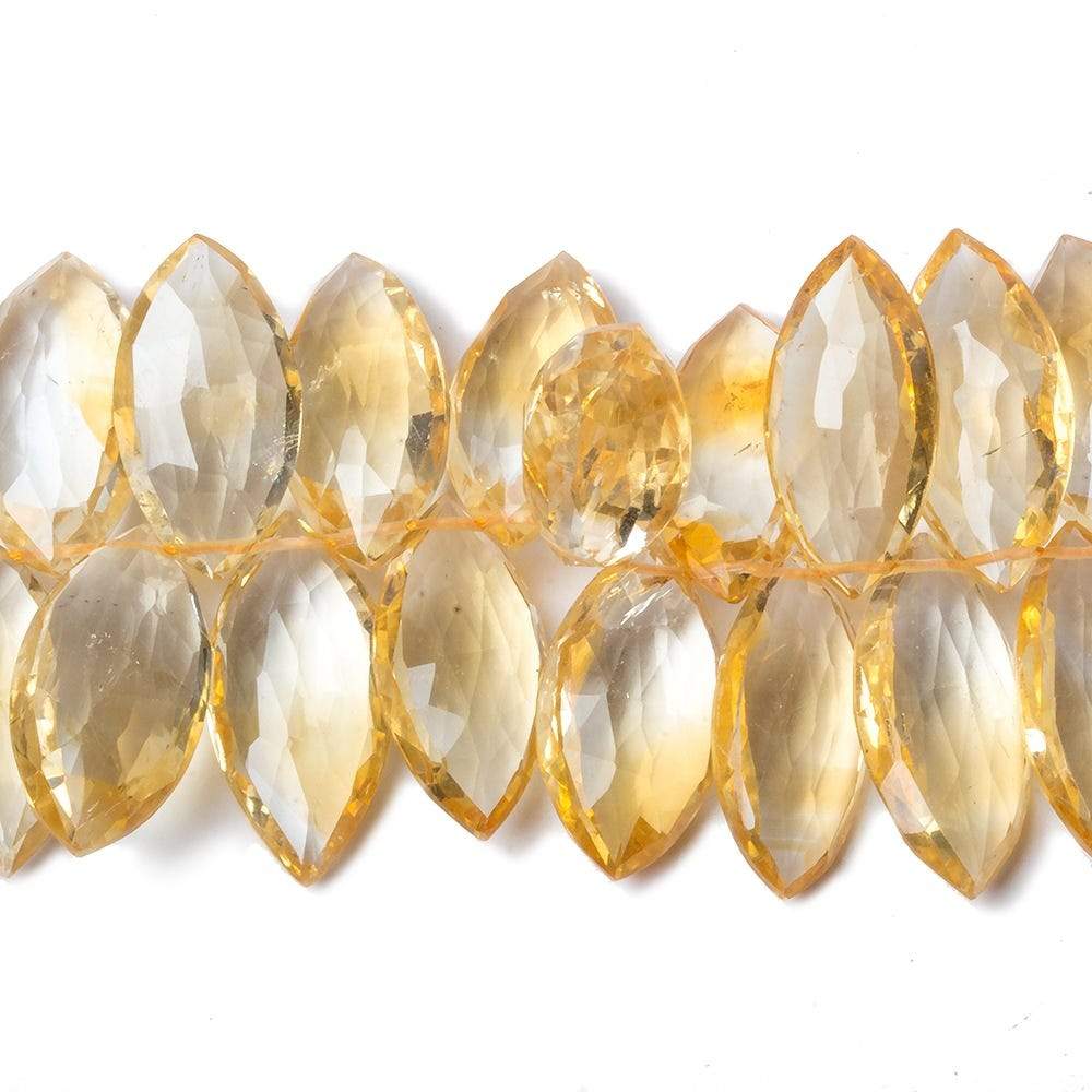 18x10-23x11mm Citrine Marquise Briolette Beads 7.5 inch 41 pieces - Beadsofcambay.com