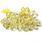 18x10-24x12mm Lemon Quartz Pear Briolettes 9 inch 53 Beads AAA Grade - Beadsofcambay.com