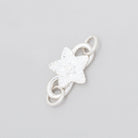 18x11mm Sterling Silver S Hook with Flower 1 piece - Beadsofcambay.com