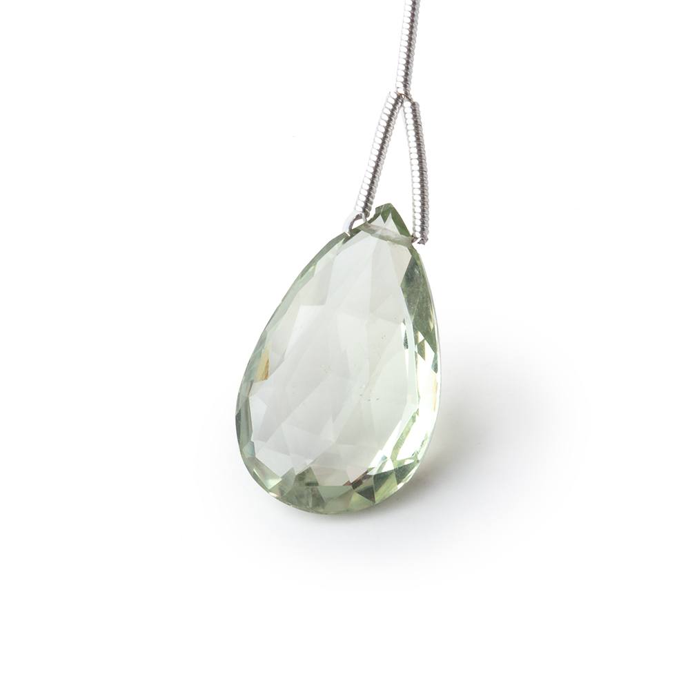 18x12-22x15mm Prasiolite Faceted Pear 1 Focal Bead - Beadsofcambay.com