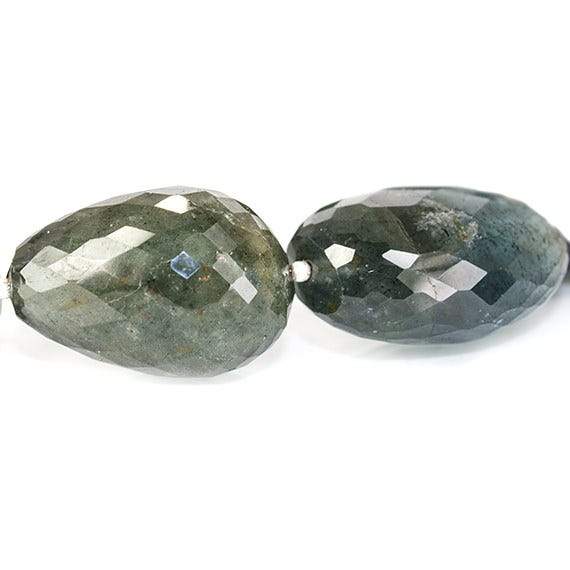18x12-25x16mm Moss Aquamarine faceted nugget 15.5 inch 19 Beads - Beadsofcambay.com