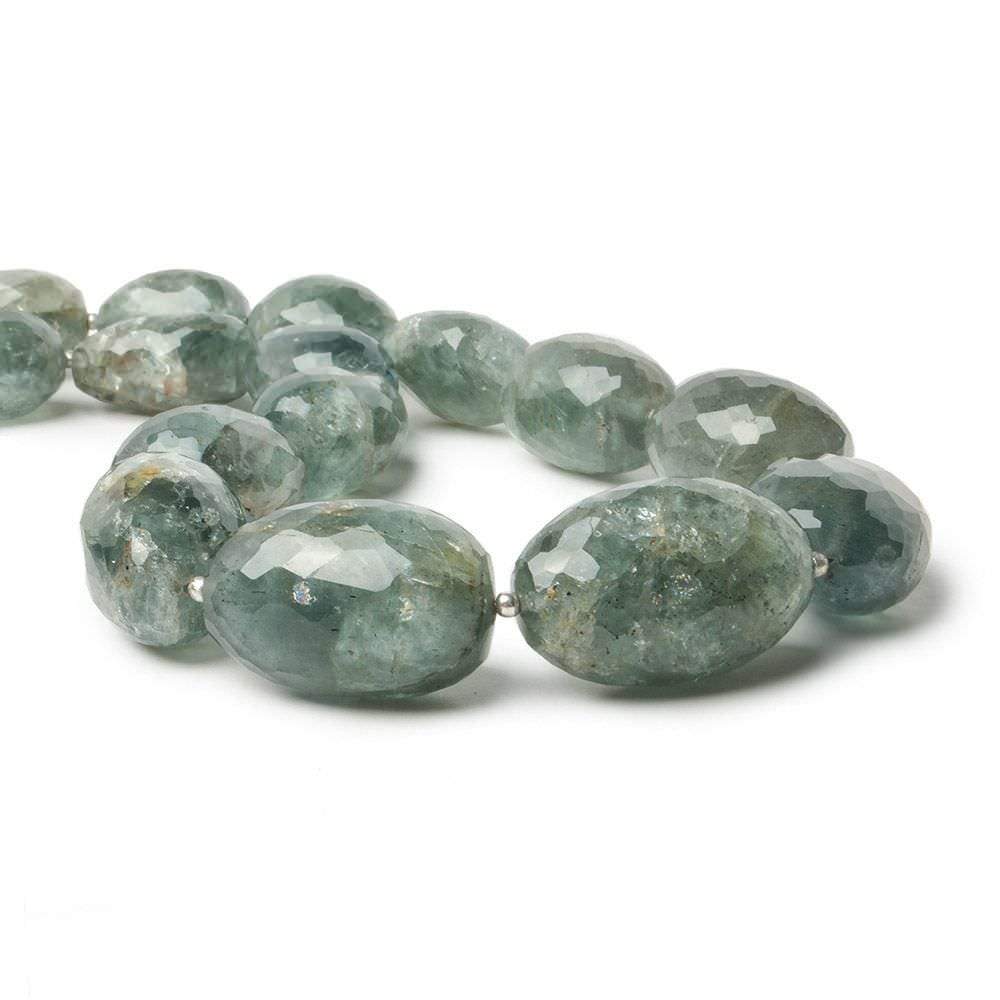 18x12-25x16mm Moss Aquamarine faceted nugget 15.5 inch 19 Beads - Beadsofcambay.com