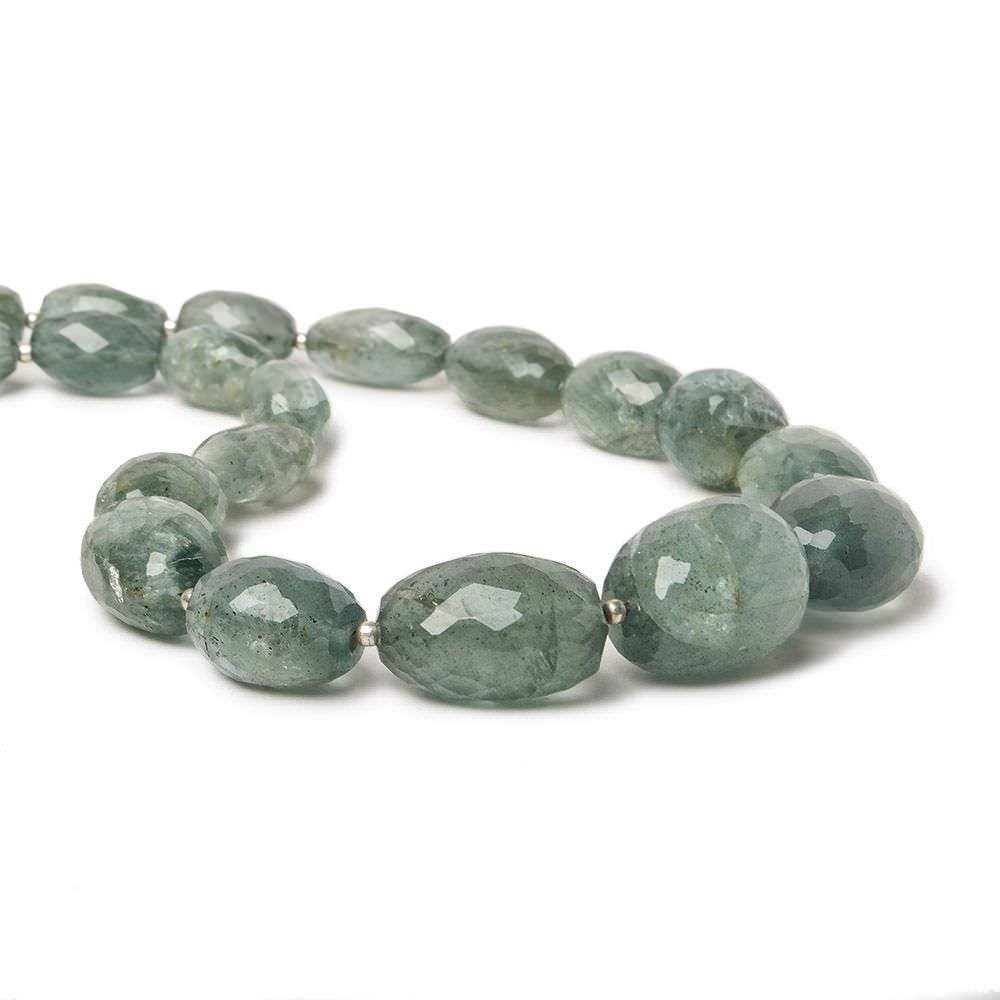 18x12-25x16mm Moss Aquamarine faceted nugget 15.5 inch 19 Beads - Beadsofcambay.com