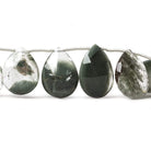 18x13-20x14mm Moss Quartz Faceted Pear 13 pieces - Beadsofcambay.com