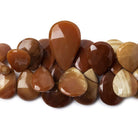 18x13-21x17mm Bruno Jasper Faceted Pear Briolette 4 inch 22 beads AA - Beadsofcambay.com