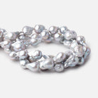 18x13-23x14mm Silver Ultra Baroque Freshwater Pearls 15.5 inch 19 pieces AA - Beadsofcambay.com