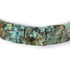 18x13-27x19mm African Turquoise Matte & Polished Fancy Shape Collar 25 beads 15 inch - Beadsofcambay.com