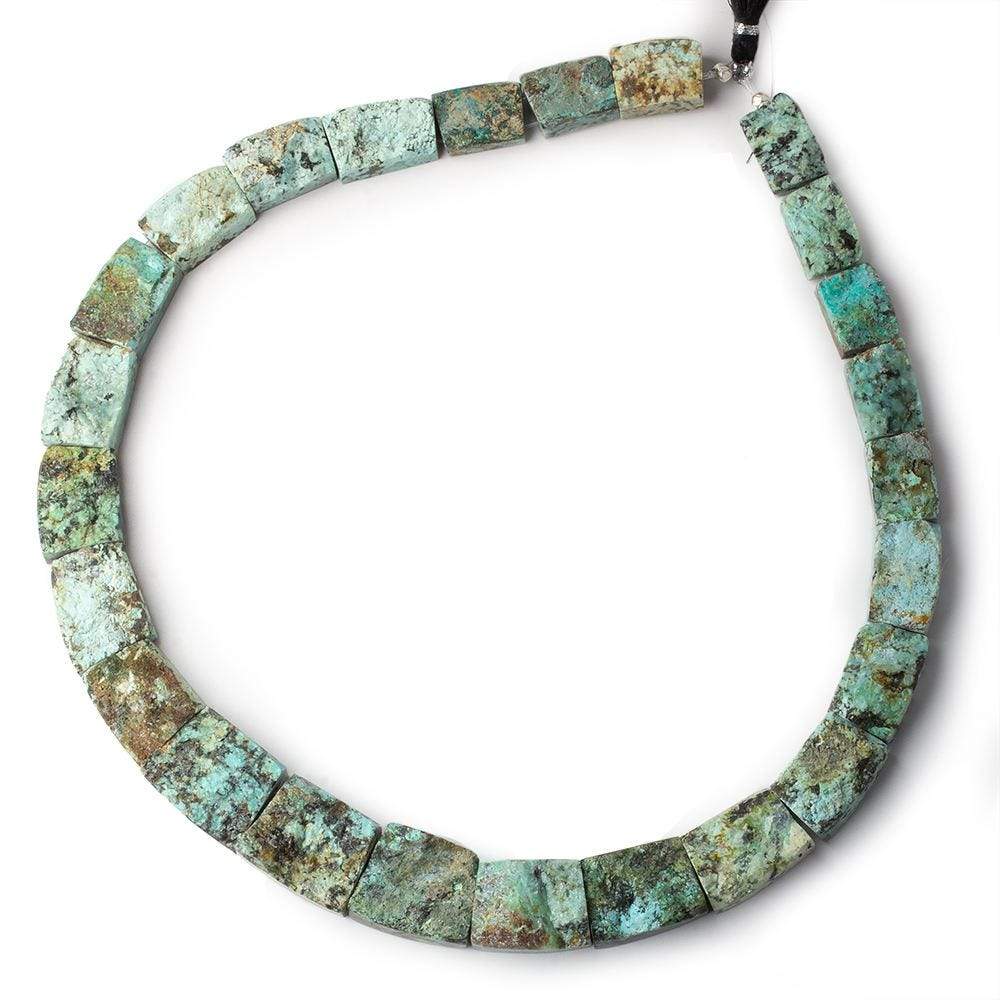 18x13-27x19mm African Turquoise Matte & Polished Fancy Shape Collar 25 beads 15 inch - Beadsofcambay.com