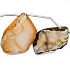 18x13-34x22mm Toffee Agate Drusy Freeform Beads 11 pieces - Beadsofcambay.com