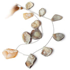 18x13-34x22mm Toffee Agate Drusy Freeform Beads 11 pieces - Beadsofcambay.com