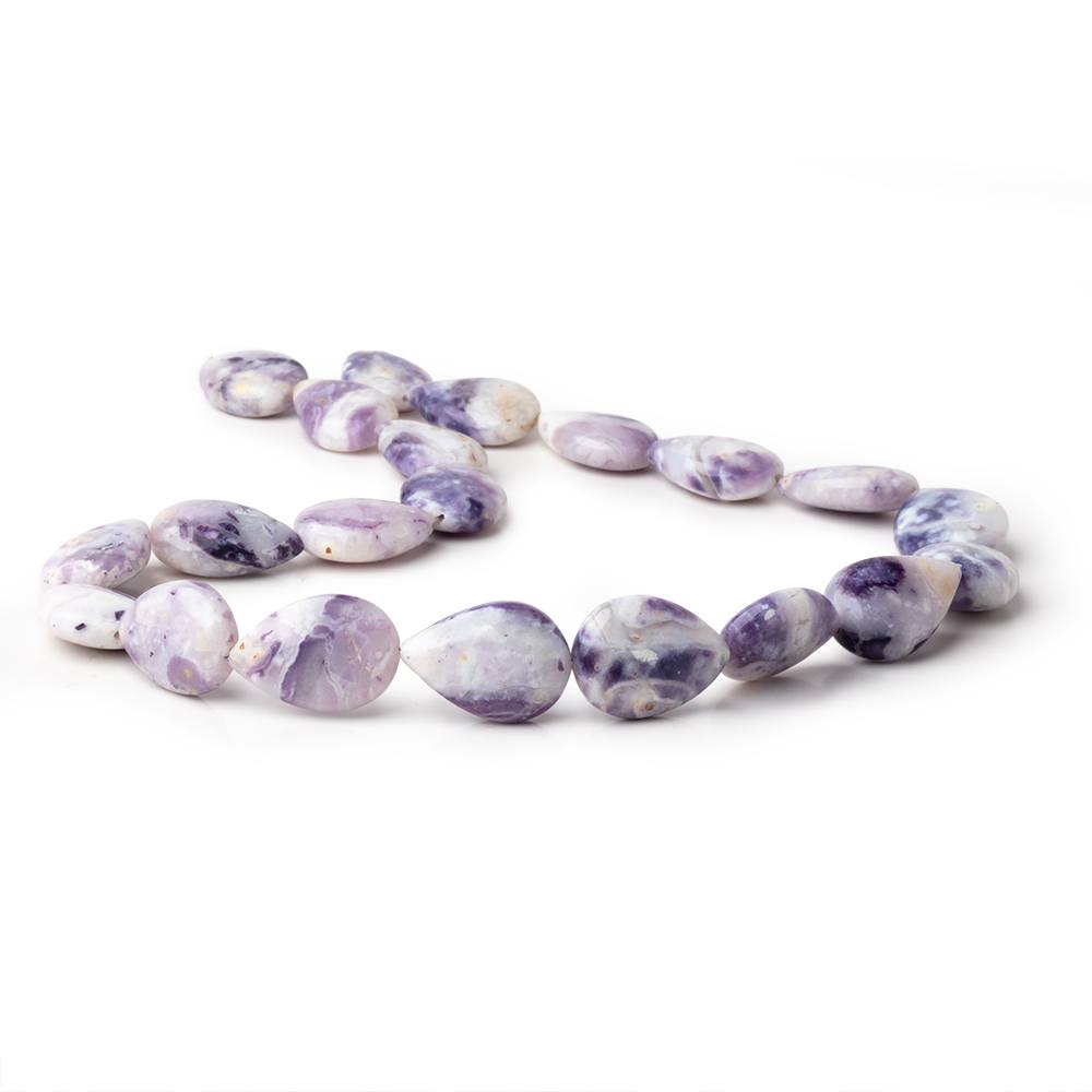 18x13.5-22x15mm Morado Purple Opal Plain Pear Beads 17 inch 21 pieces AA - Beadsofcambay.com