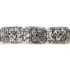 18x13x8mm Antiqued Sterling Silver Plated Copper Filigree Rectangle 8 inch 11 pcs - Beadsofcambay.com