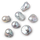 18x14-23x15mm Silver Ultra Baroque 2.5mm Large Hole Focal Beads 1 piece - Beadsofcambay.com