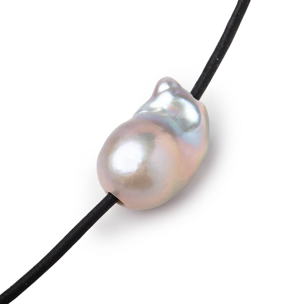 18x14-23x15mm Silver Ultra Baroque 2.5mm Large Hole Focal Beads 1 piece - Beadsofcambay.com