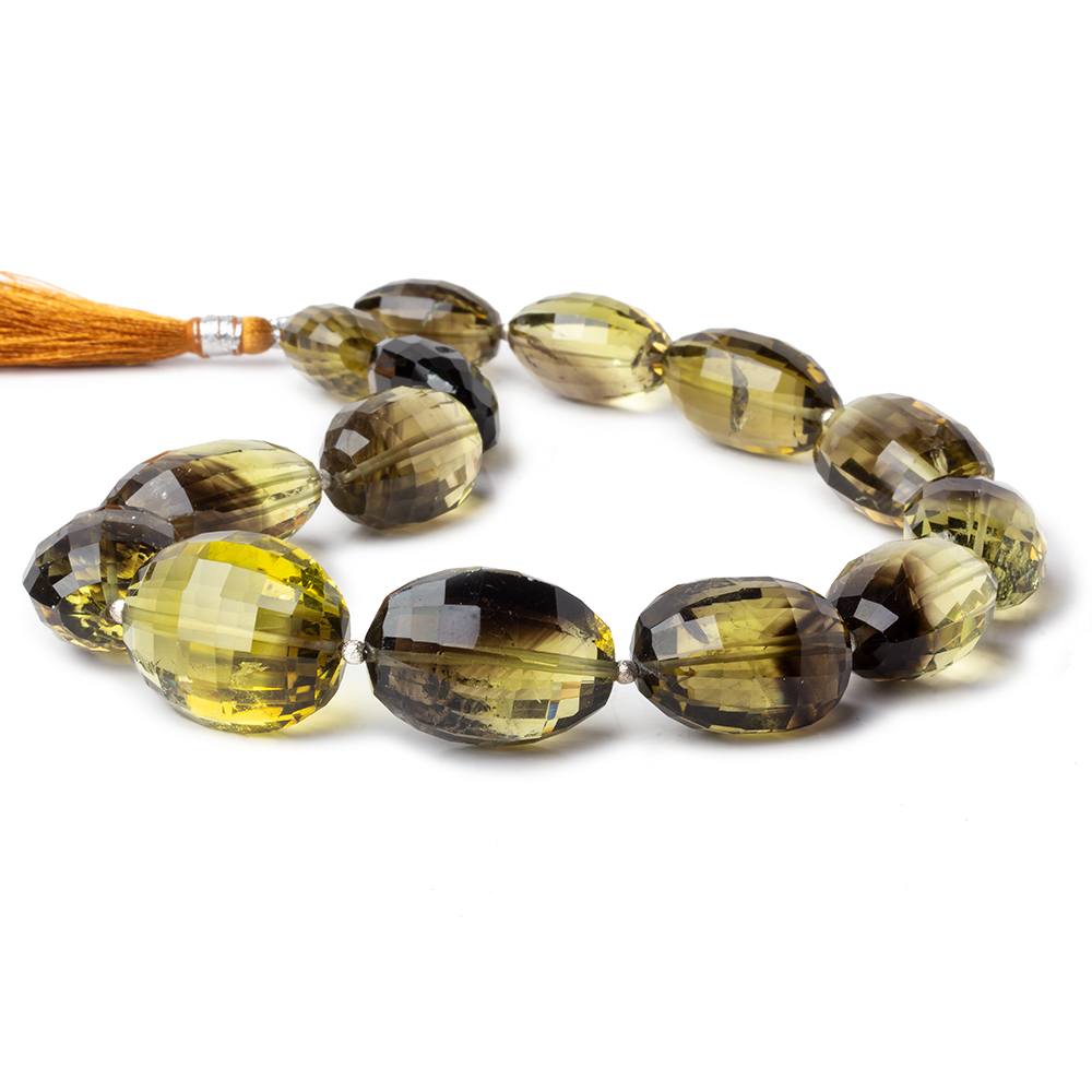 18x14-24x19mm BiColor Quartz checkerboard faceted nugget beads 12 inch 14 beads A - Beadsofcambay.com